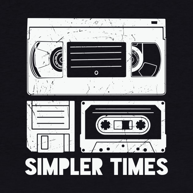 Simpler Times // Retro VHS Floppy Disk Audio Cassette by SLAG_Creative